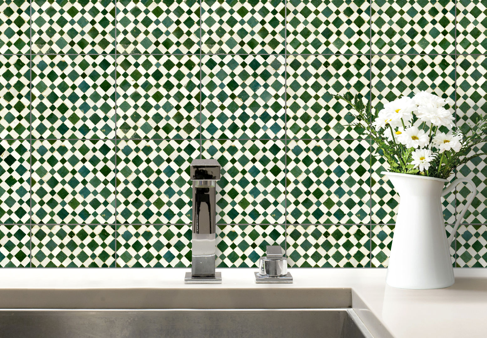 Fliesenaufkleber Mosaik 02 K&L Wall Art Moderne Küchen Kunststoff Braun Accessoires und Textilien