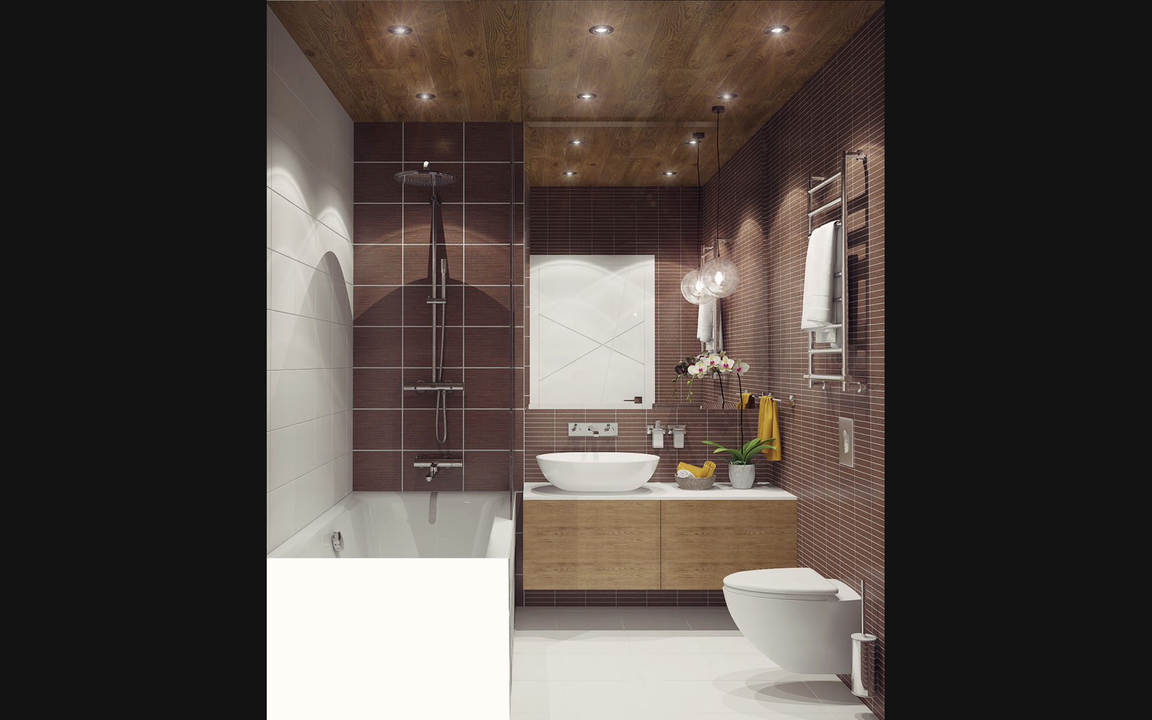 Small studio for young man in Krasnogorsk city, Ksenia Konovalova Design Ksenia Konovalova Design Modern bathroom Wood Wood effect