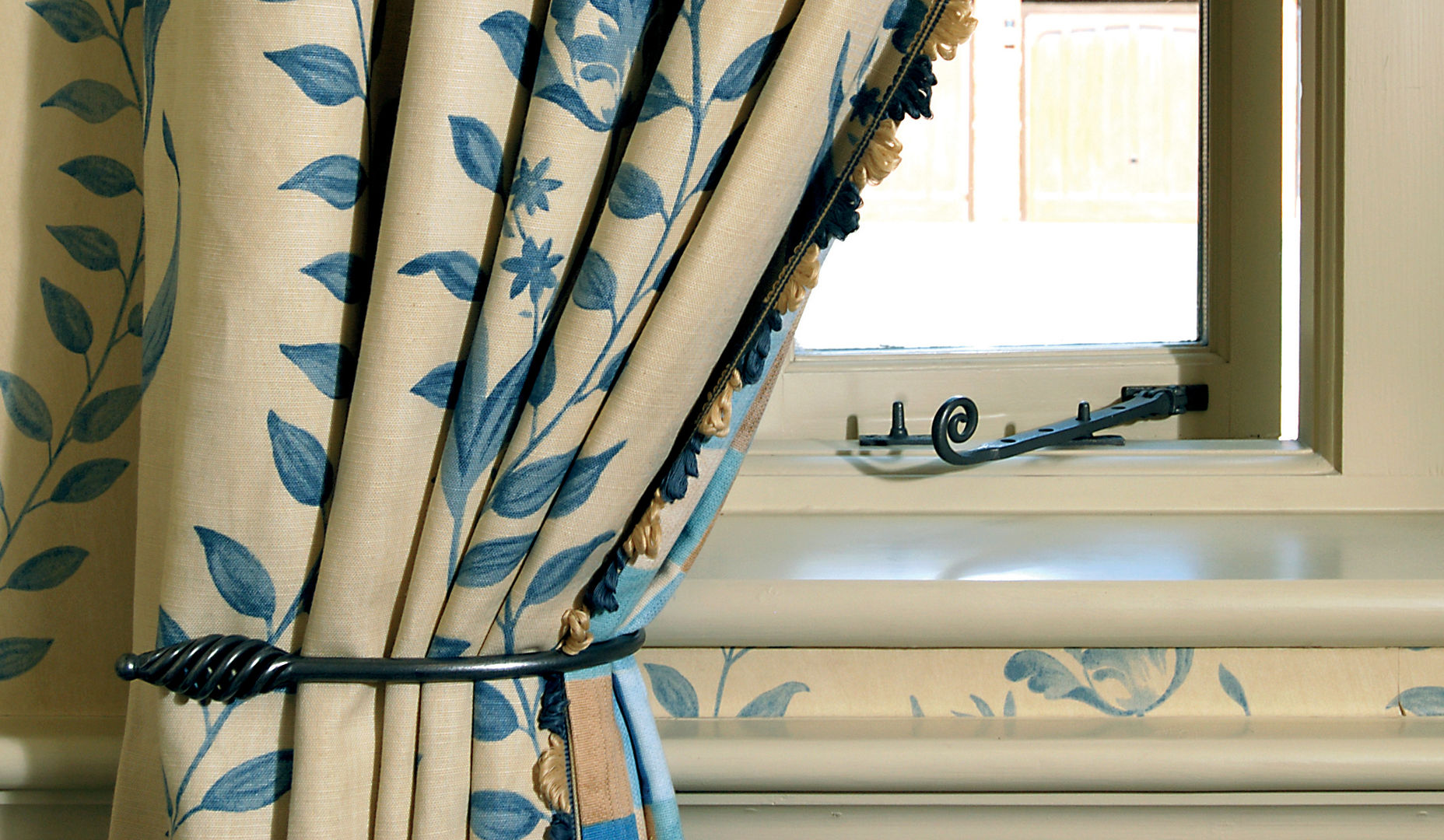 The Celtic Curtain Tie Back Clayton Munroe Eclectic style windows & doors Iron/Steel Curtain rods & accessories