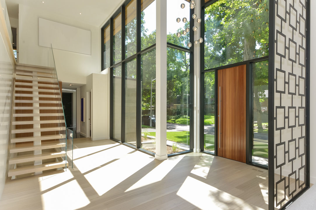 homify Modern Corridor, Hallway and Staircase Fixture,Building,Wood,Interior design,Shade,Condominium,Automotive exterior,Flooring,Floor,Plant