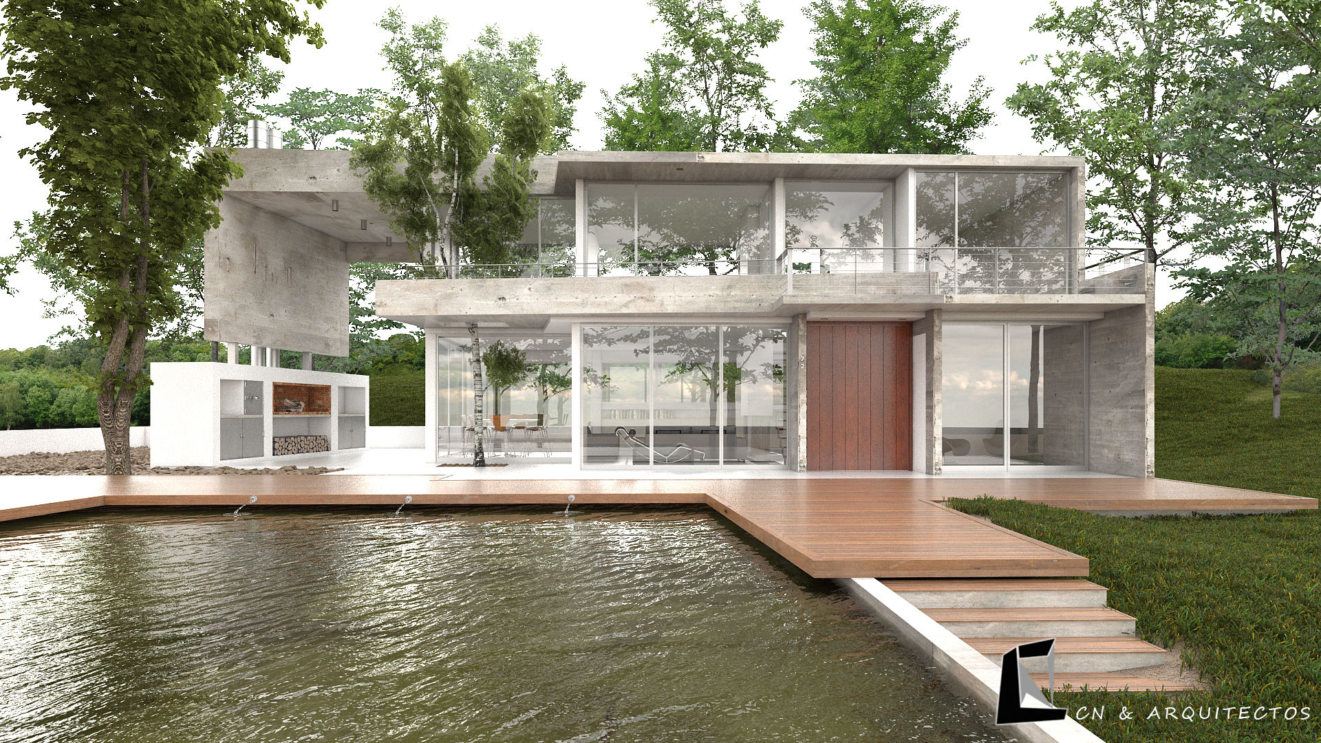 CASA VERANIEGA CN, CN y Arquitectos CN y Arquitectos บ้านและที่อยู่อาศัย คอนกรีต