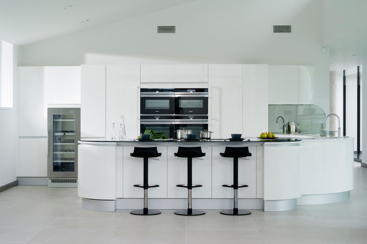 White Gloss Pedini Artika homify Cucina minimalista