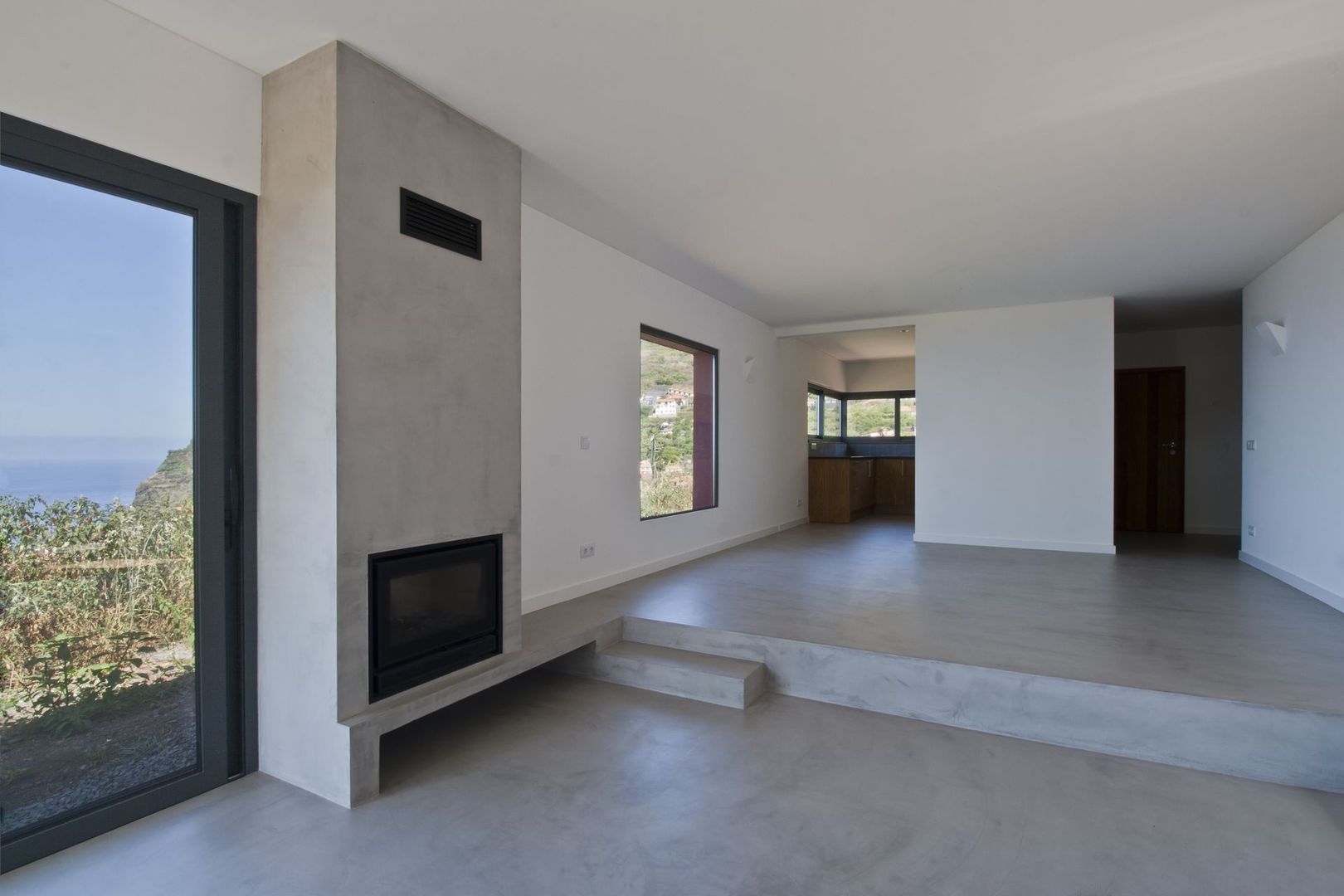 Living Room Mayer & Selders Arquitectura Salon minimaliste Béton living room,microcement