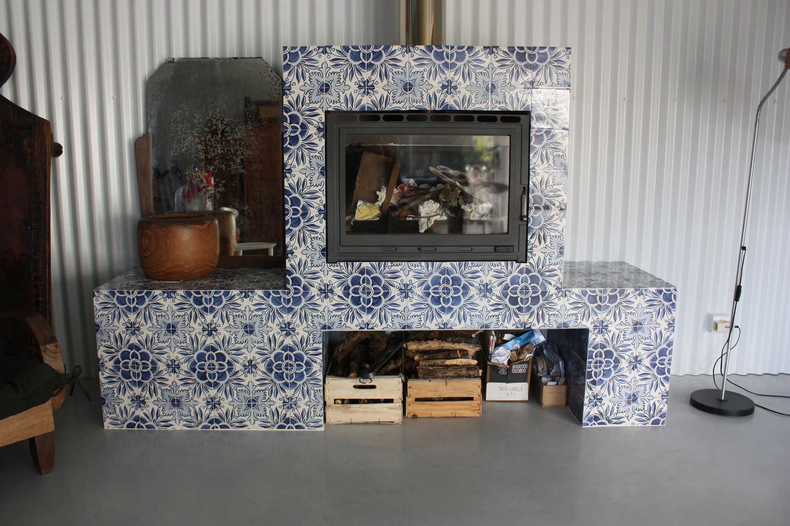 Lareira forrada a azulejos, Sant'Anna Sant'Anna Living room Tiles