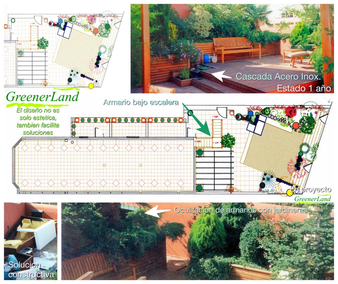 Cubierta Ajardinada / Roof Garden, GreenerLand. Arquitectura Paisajista y Tematización GreenerLand. Arquitectura Paisajista y Tematización Varandas, marquises e terraços modernos