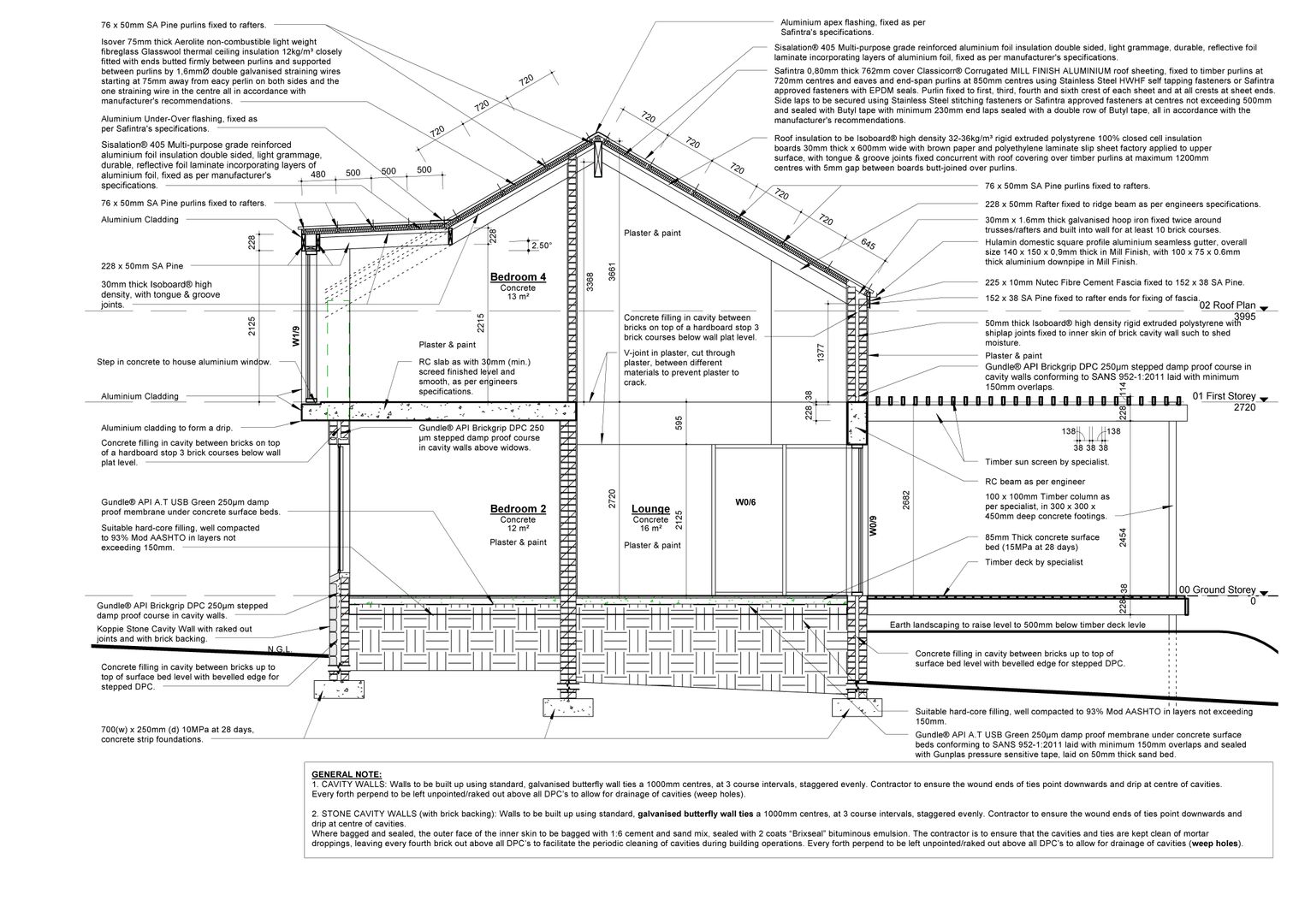 2015#01 Cottage - Kidd's Beach, Architects Unbound (Pty) Ltd. Architects Unbound (Pty) Ltd. Minimalistische huizen