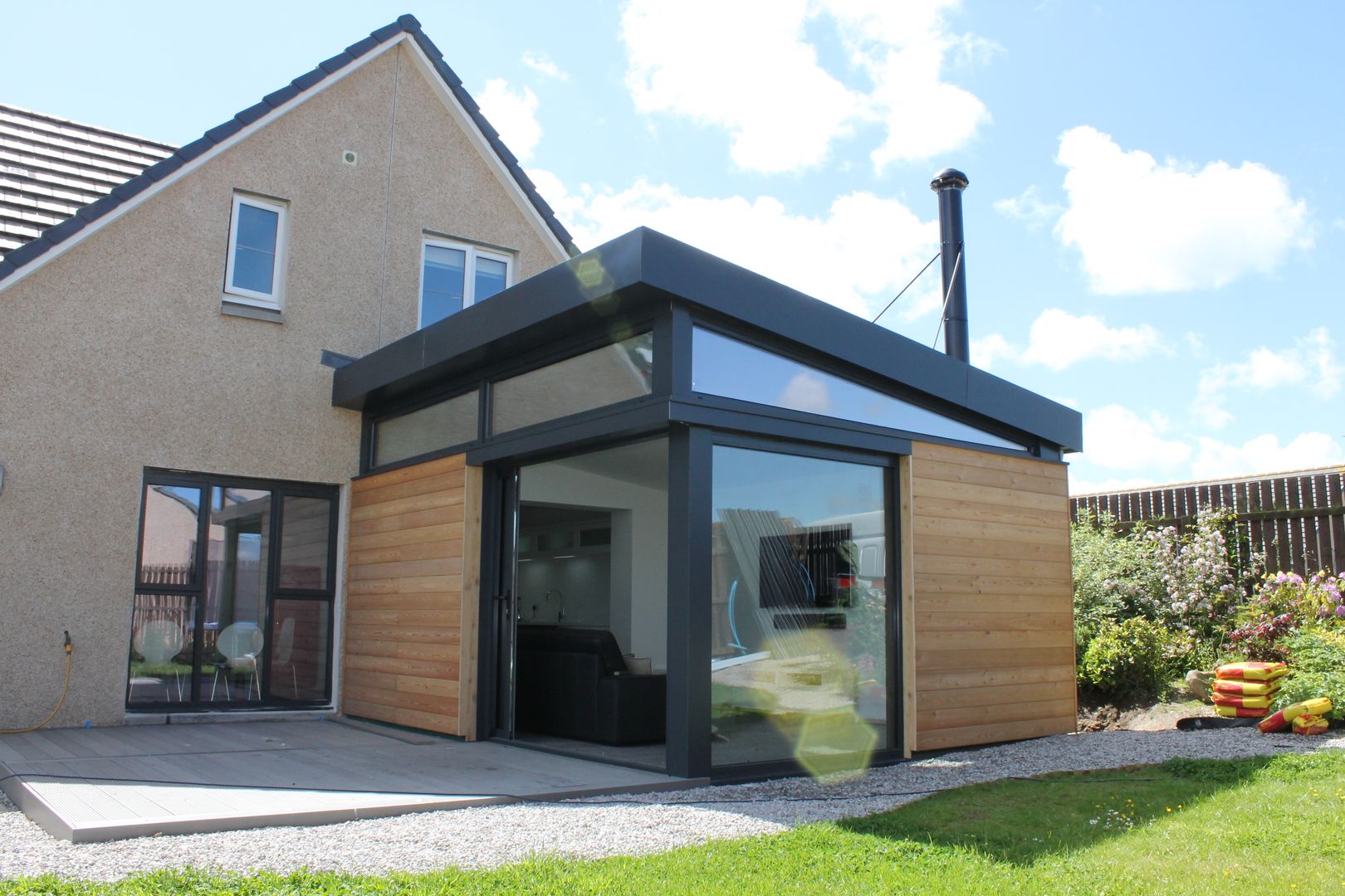 Dab Den House extension - Aberdeenshire Dab Den Ltd Nowoczesny salon house extension,open plan,dabden