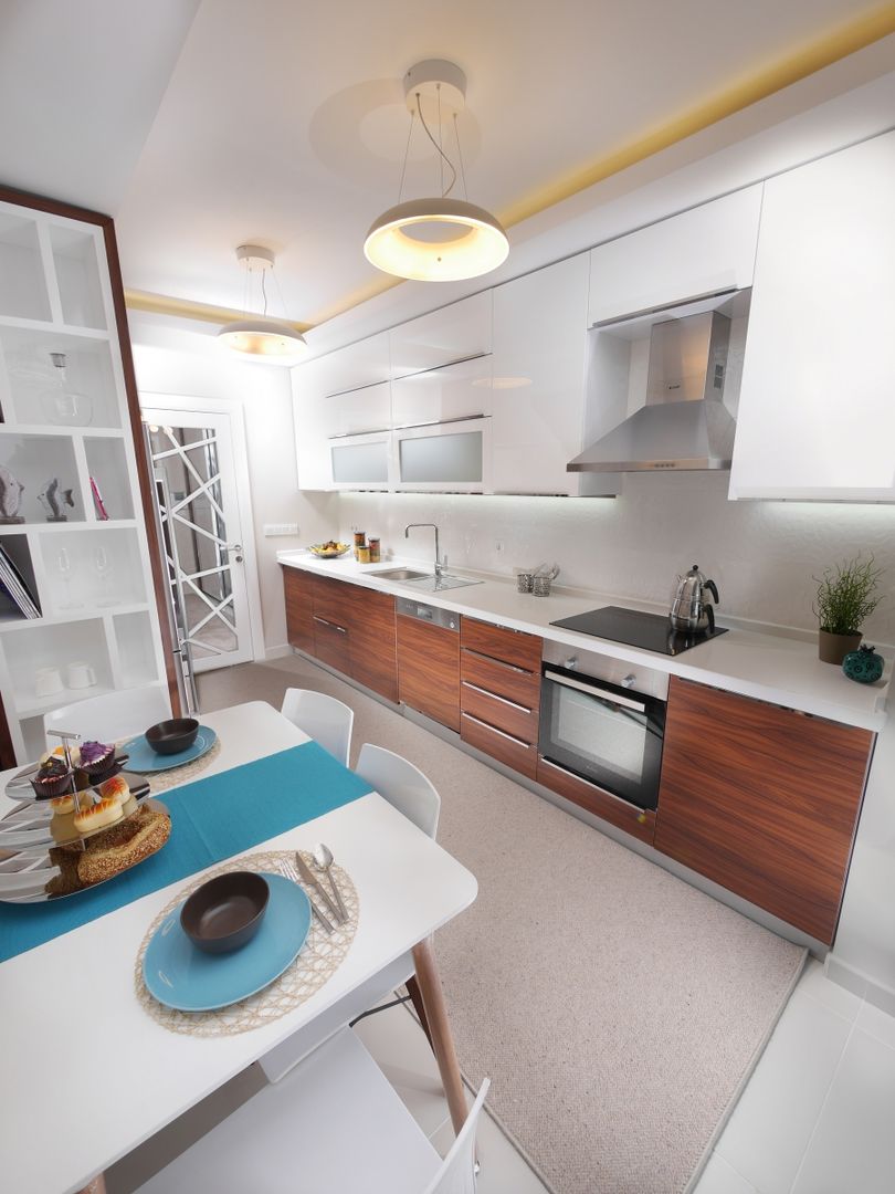 TRIOPARK ÇORLU KONUT PROJESİ, MAG Tasarım Mimarlık MAG Tasarım Mimarlık Modern kitchen Cabinets & shelves