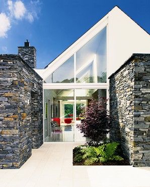 Modern house in Dromore Co Antrim homify منازل stone house,stone house