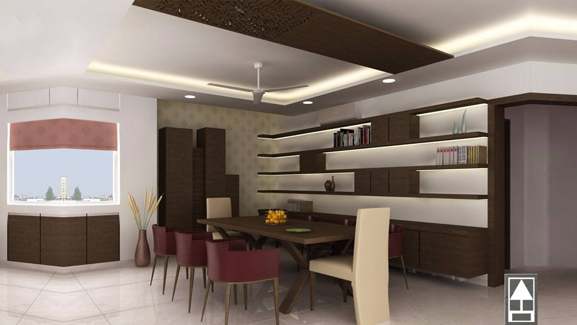 RESIDENTIAL PROJECT, ABHISHEK DANI DESIGN ABHISHEK DANI DESIGN モダンデザインの ダイニング