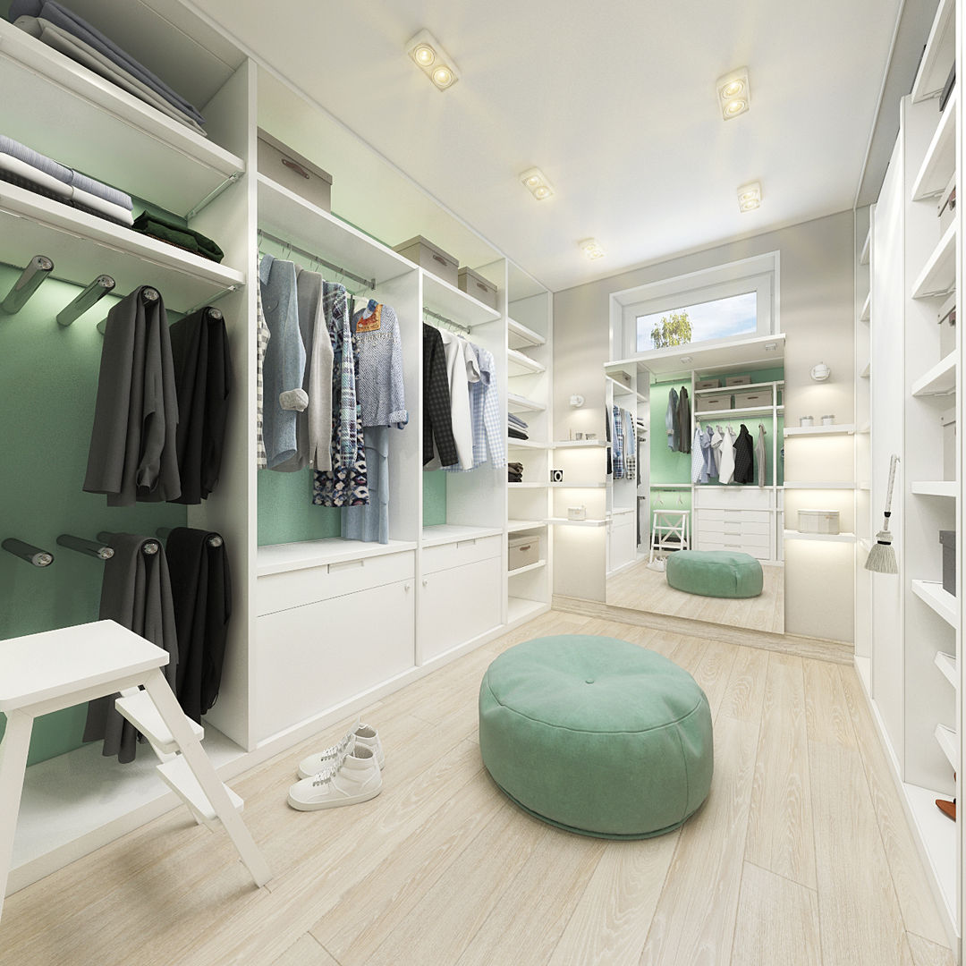 Современное шале, decoroom decoroom Closets rústicos Madeira Acabamento em madeira