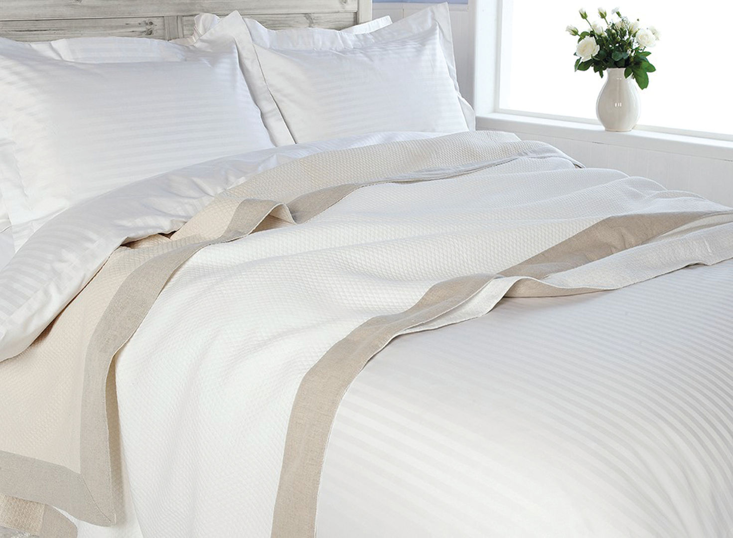 Egyptian Cotton SATIN STRIPE Bed Linen King of Cotton غرفة نوم قطن Red أقمشة و منسوجات