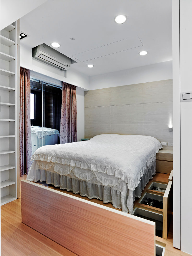 小坪數時尚精品屋 瓦悅設計有限公司 Modern style bedroom