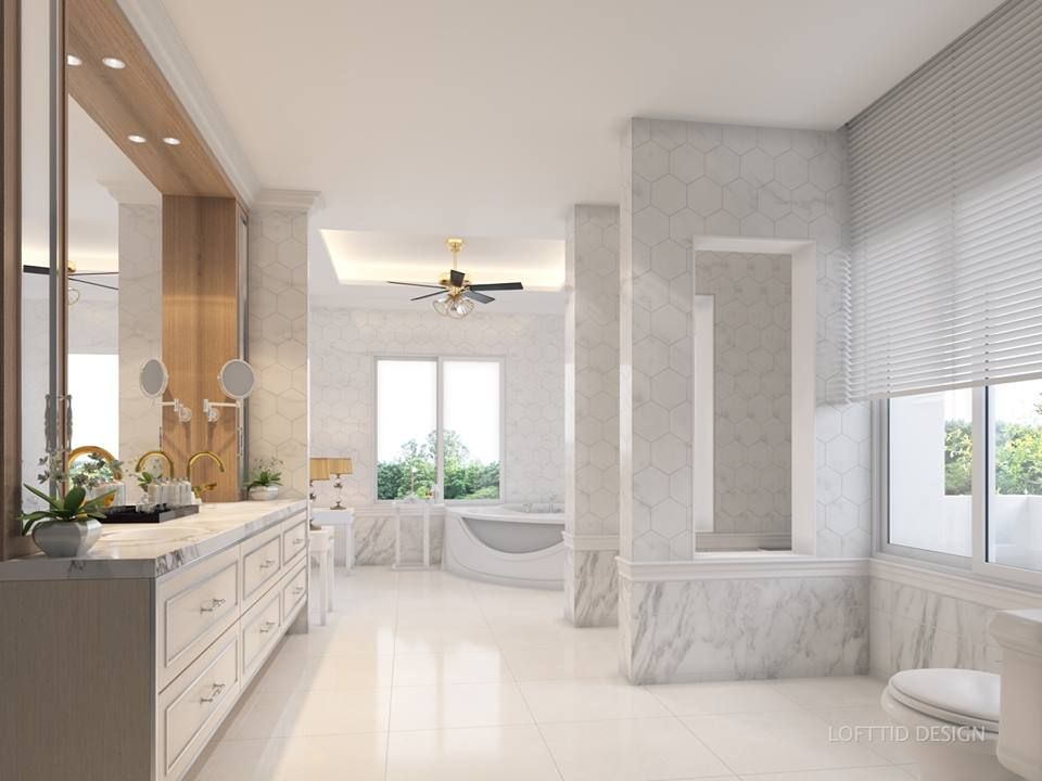 Renovate Big House, LOFTTID DESIGN LOFTTID DESIGN Eclectic style bathroom Decoration