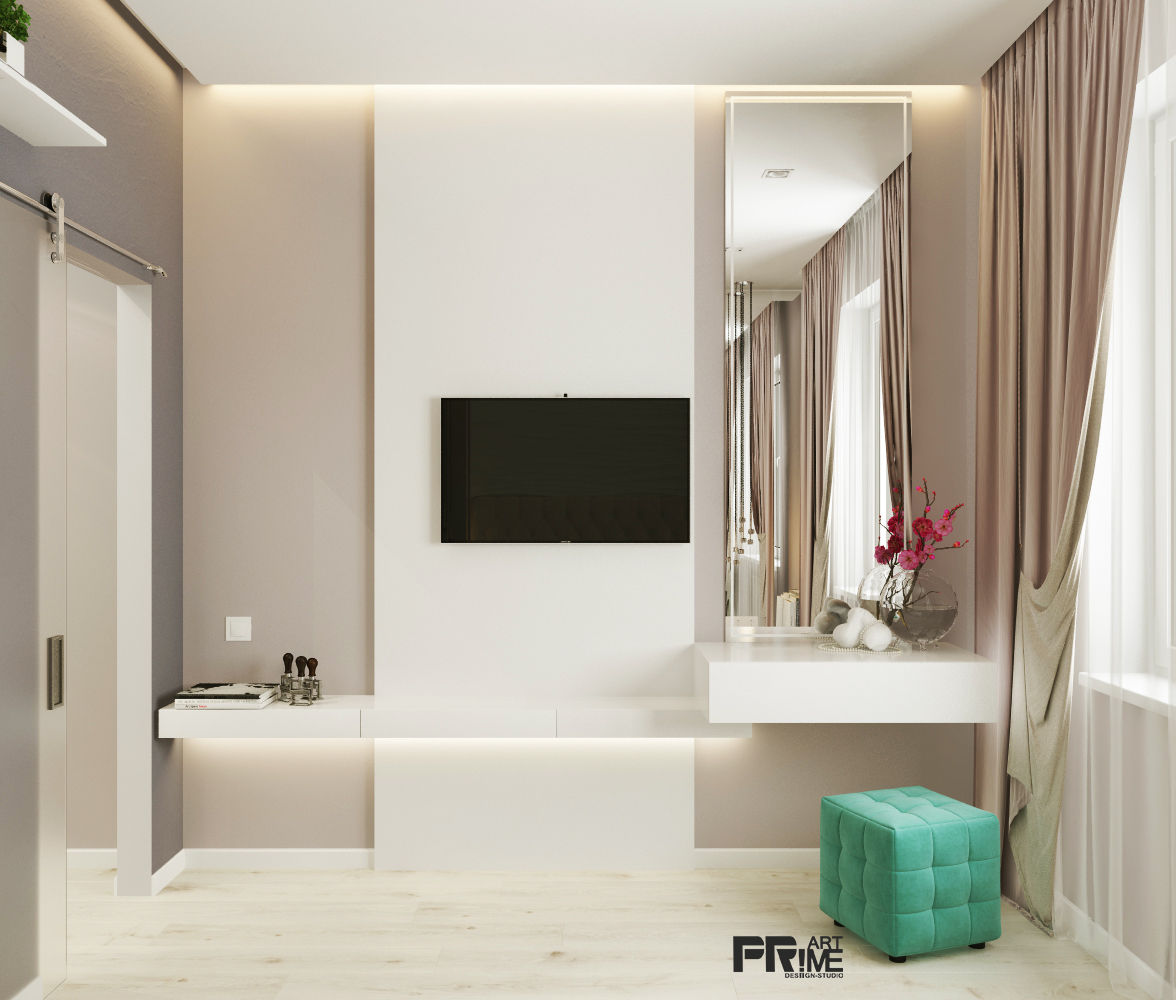 Из двухкомнатной квартиры сделали трехкомнатную и кабинет-гостевая!, "PRimeART" 'PRimeART' Eclectic style bedroom