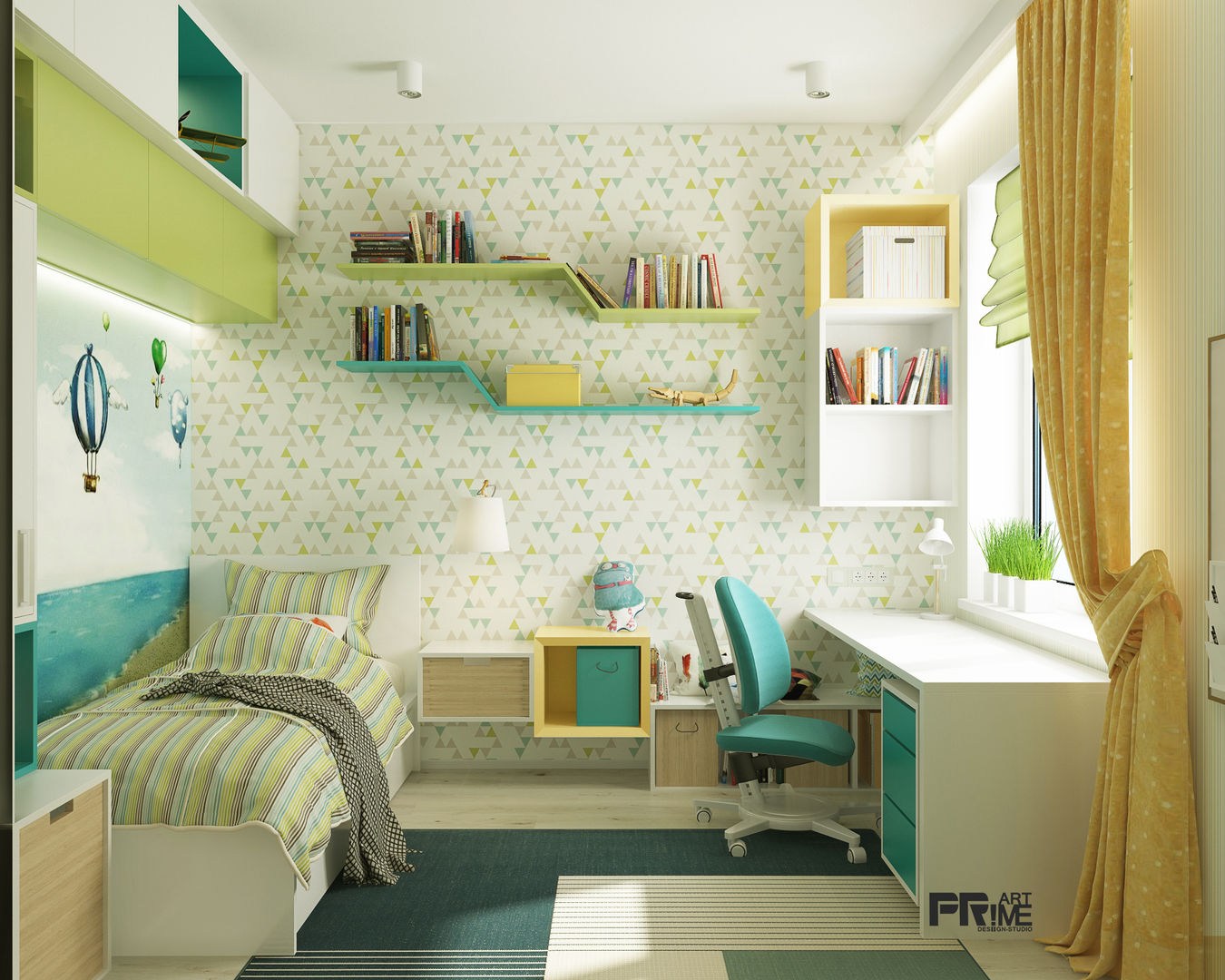 Из двухкомнатной квартиры сделали трехкомнатную и кабинет-гостевая!, "PRimeART" 'PRimeART' Nursery/kid’s room