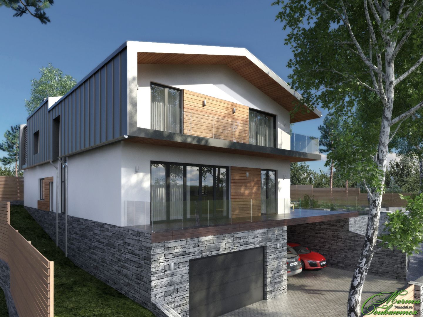 Дом на берегу озера Увильды, Компания архитекторов Латышевых "Мечты сбываются" Компания архитекторов Латышевых 'Мечты сбываются' Casas minimalistas