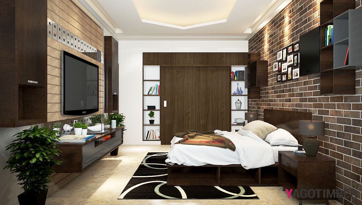 Get a Stunning Interior Design Ideas For Your Bedroom in Delhi NCR - Yagotimber, Yagotimber.com Yagotimber.com 러스틱스타일 침실 침대 & 헤드 보드