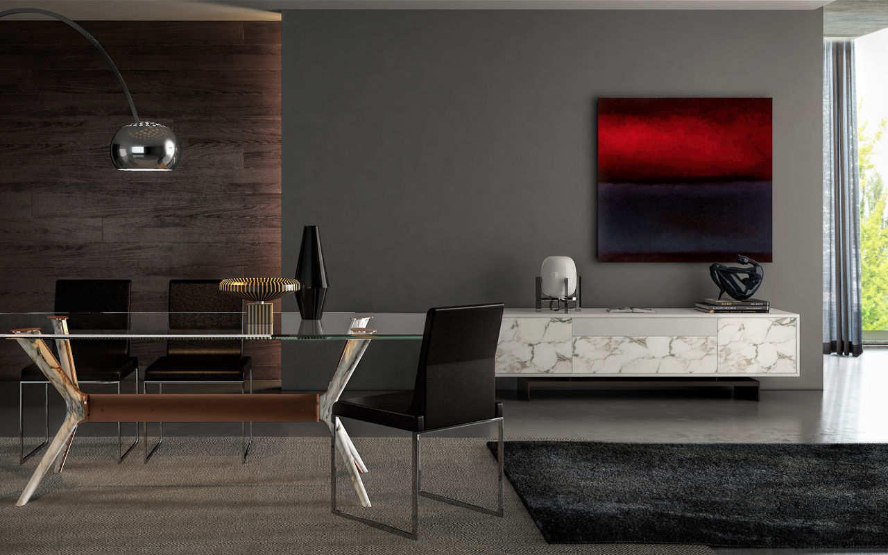 homify Modern Living Room Marble Cupboards & sideboards