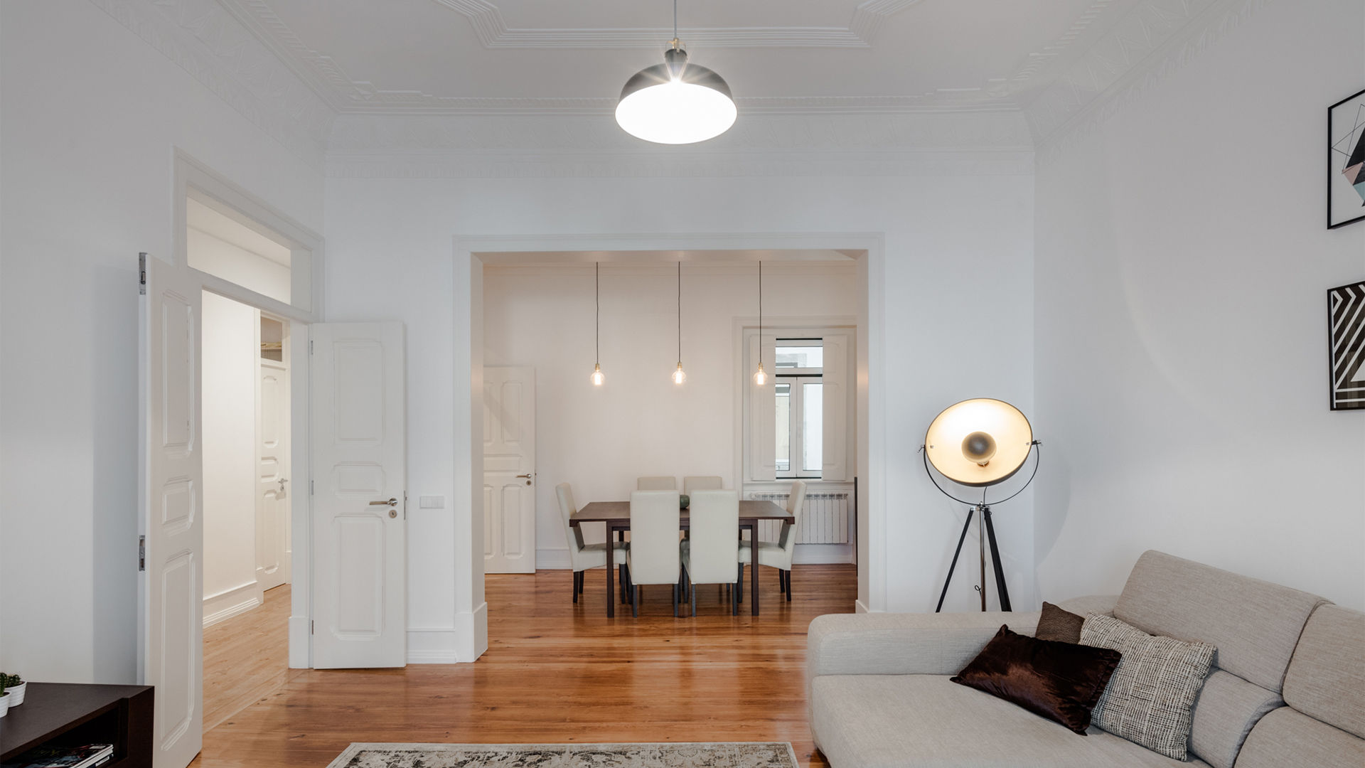 Apartamento MR — Bairro das Colónias, Lisboa, FMO ARCHITECTURE FMO ARCHITECTURE ห้องนั่งเล่น