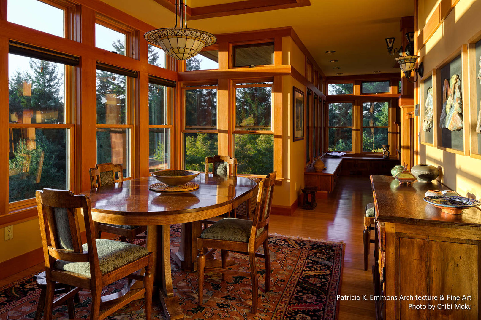 Patricia K Emmons | Rural Oregon Craftsman Home | Yamhill, OR, Chibi Moku Architectural Films Chibi Moku Architectural Films Salas de jantar modernas Madeira Efeito de madeira