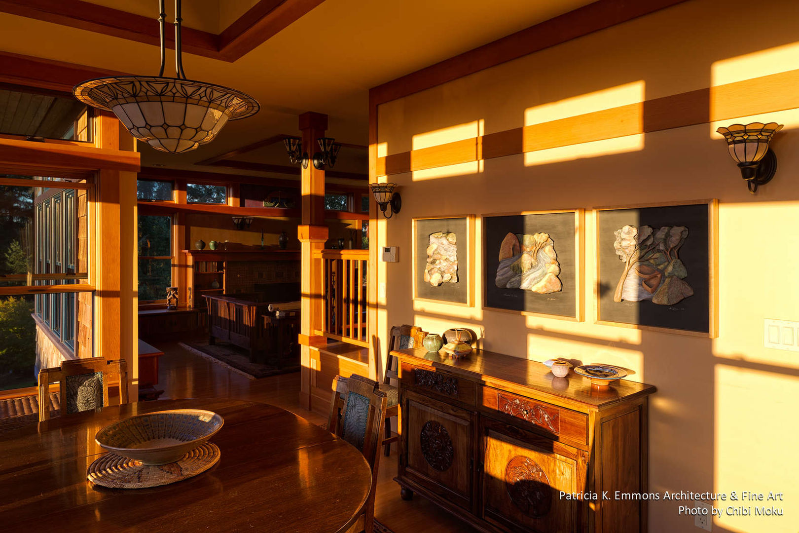 Patricia K Emmons | Rural Oregon Craftsman Home | Yamhill, OR, Chibi Moku Architectural Films Chibi Moku Architectural Films Salas de jantar modernas Madeira Efeito de madeira
