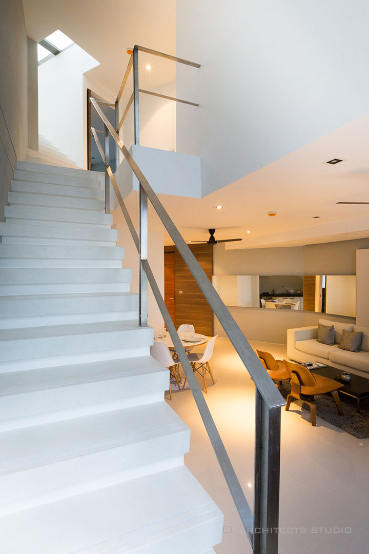 Modena condominium Design, D' Architects Studio D' Architects Studio Escalier Fer / Acier Escaliers