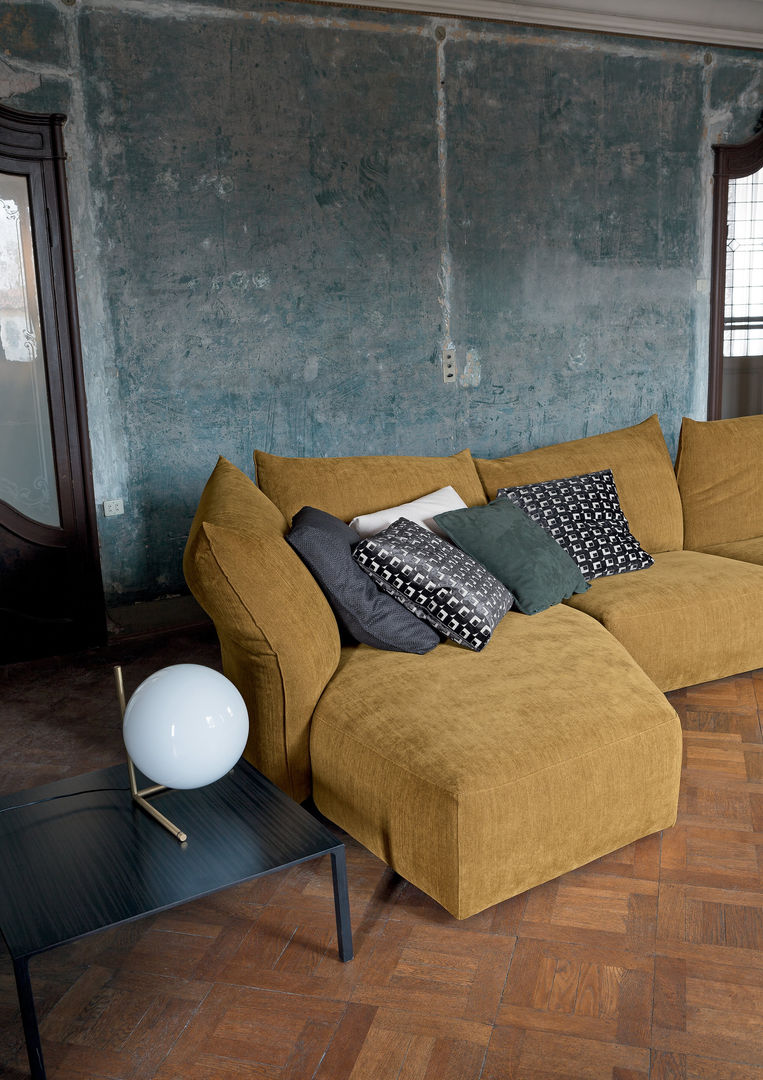 JOLLY SOFA IQ Furniture 클래식스타일 거실 직물 황색 / 골드 소파 & 안락 의자