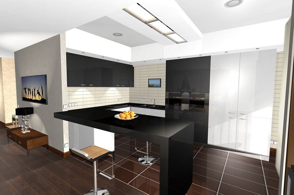Квартира 100м2 в Одинцово, архитектурная мастерская МАРТ архитектурная мастерская МАРТ Кухня в стиле модерн