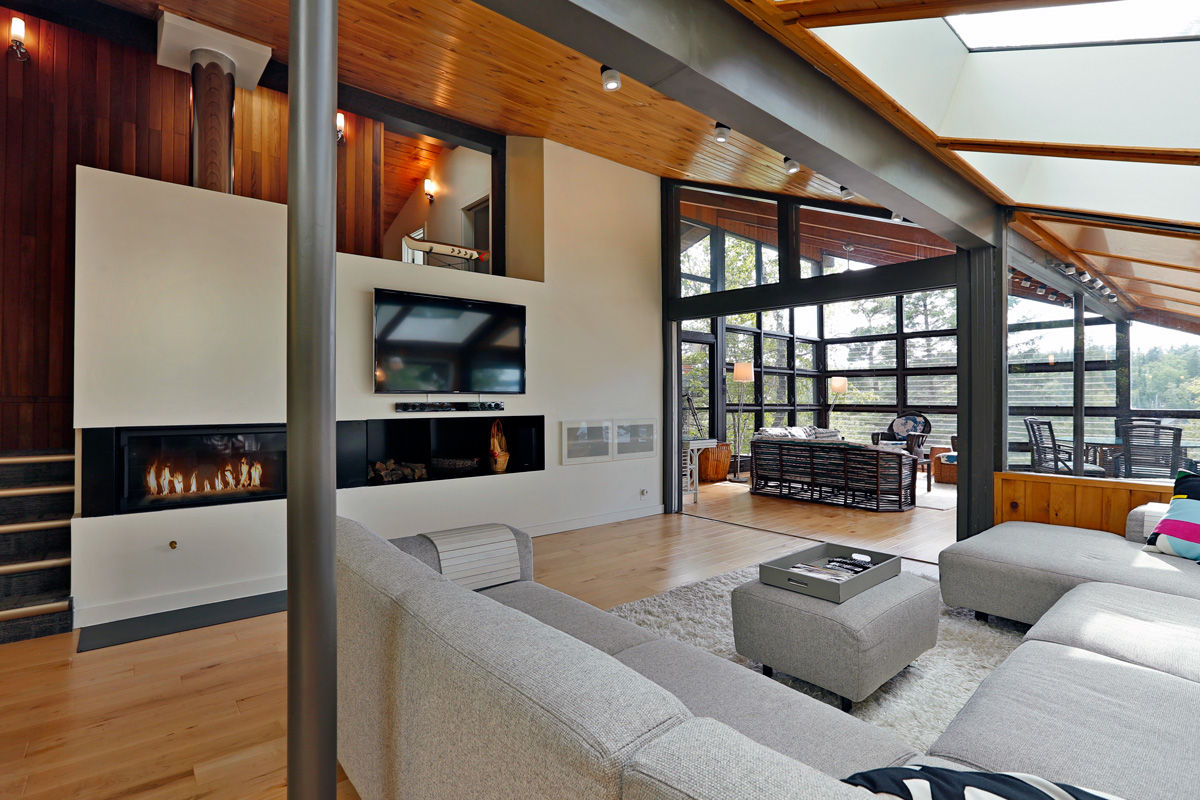 West Hawk Lake Interior Unit 7 Architecture 现代客厅設計點子、靈感 & 圖片
