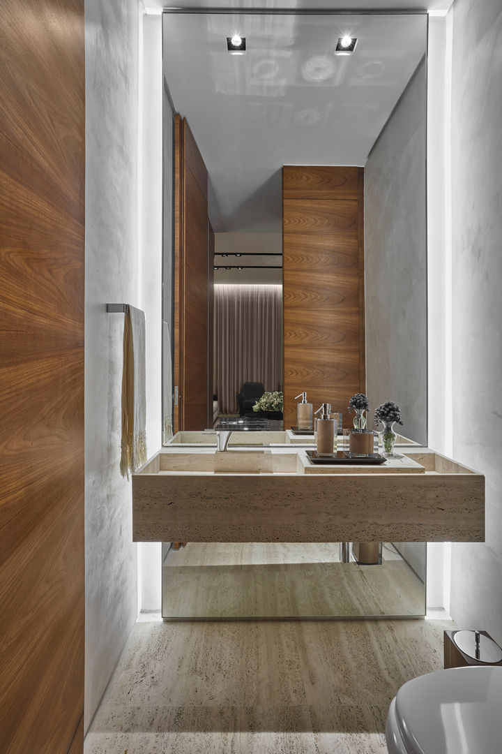 Lavabo Alessandra Contigli Arquitetura e Interiores Banheiros modernos