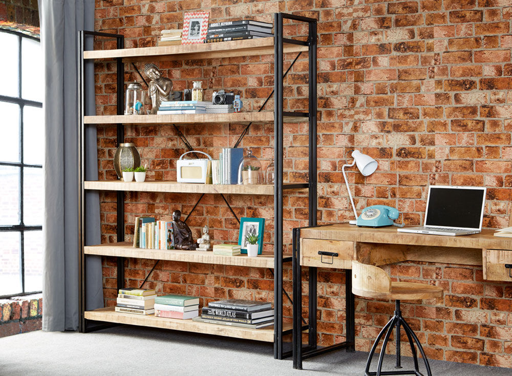 Cosmo Industrial Shelf Unit Industasia غرفة المعيشة رفوف