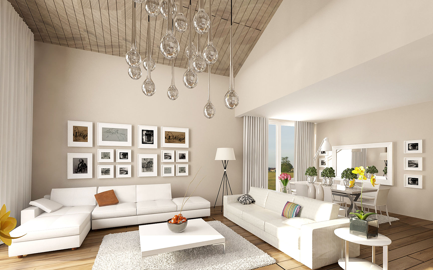 ELA PREMIUM 1, Pronil Pronil Modern living room Engineered Wood Transparent
