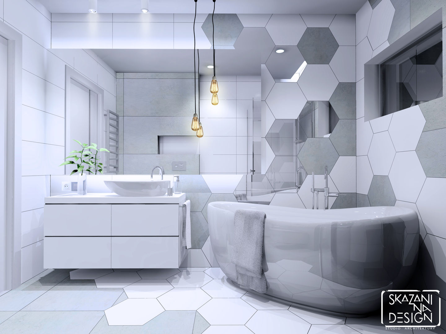 homify Modern bathroom Concrete