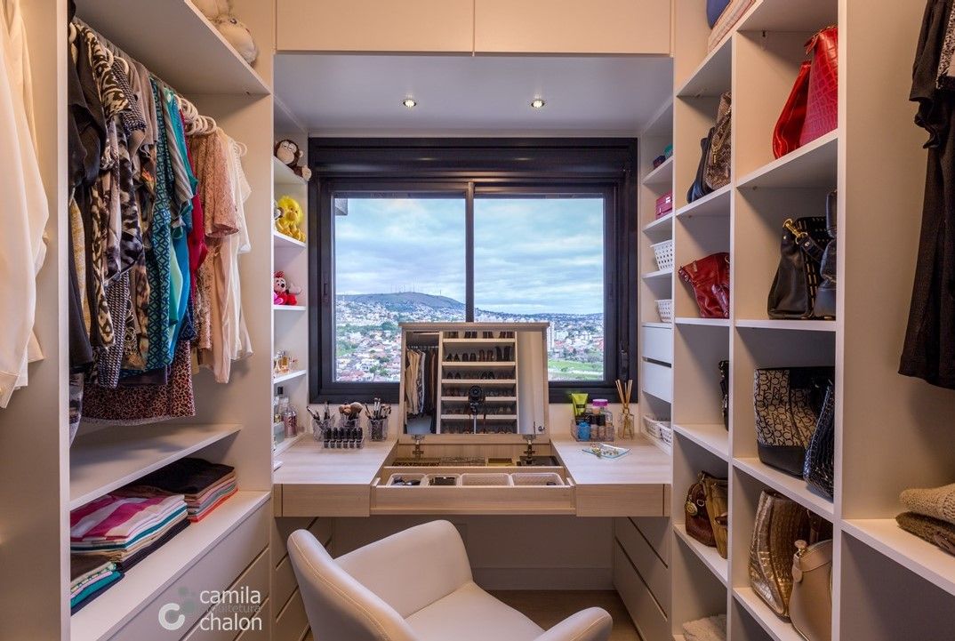 Apartamento Nine, Camila Chalon Arquitetura Camila Chalon Arquitetura Modern style dressing rooms