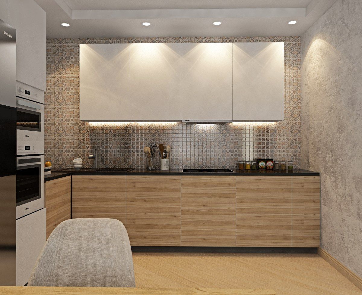 1к.кв. в ЖК Ямайка (67 м.кв.), ДизайнМастер ДизайнМастер Industrial style kitchen