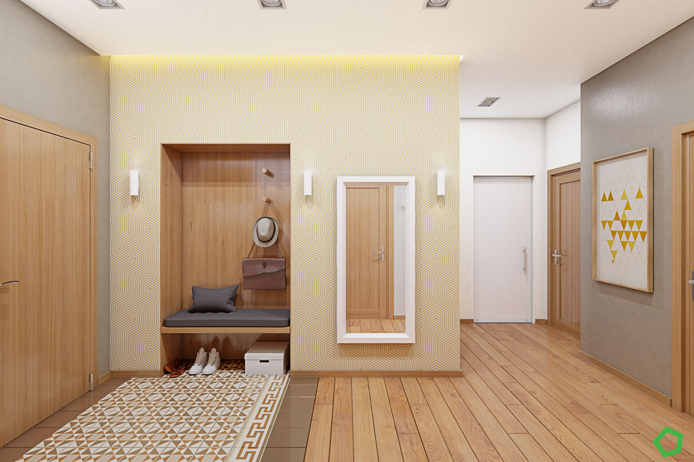 Volynets apartment, Polygon arch&des Polygon arch&des Phòng tắm phong cách tối giản
