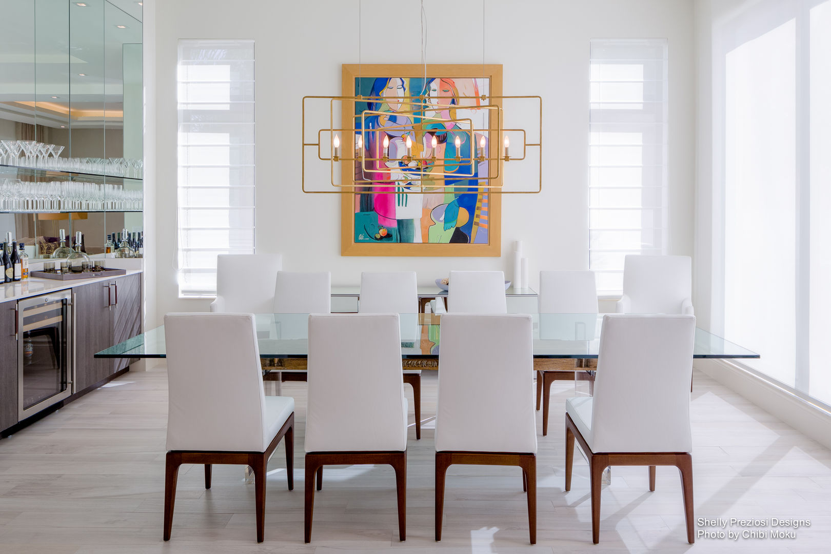 Shelly Preziosi | Artful Living | Vero Beach, FL, Chibi Moku Architectural Films Chibi Moku Architectural Films Modern dining room Concrete