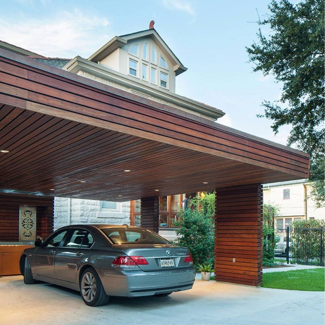 City Park Residence + Carport, New Orleans, studioWTA studioWTA モダンデザインの ガレージ・物置