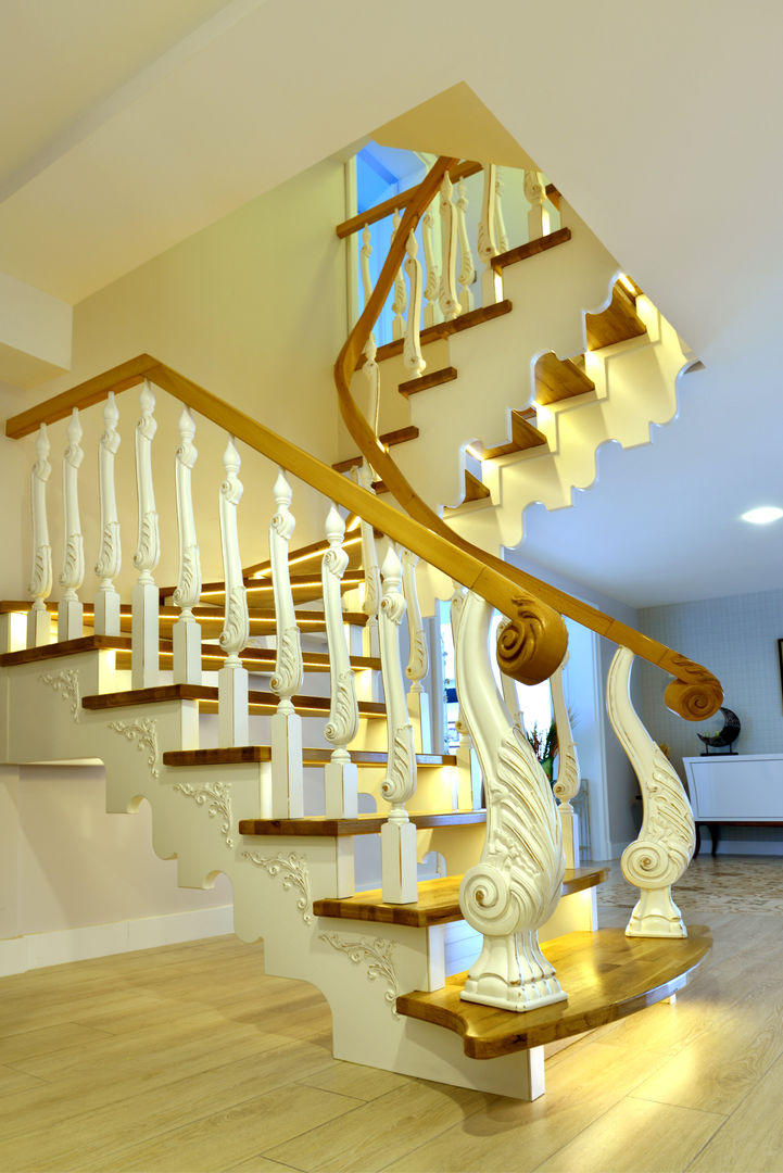 KLASİK MERDİVEN, MERDİVENEVİ MERDİVENEVİ Stairs Wood Wood effect Stairs