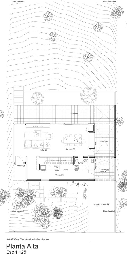 Planta Alta, sobre loma. 1.61arquitectos