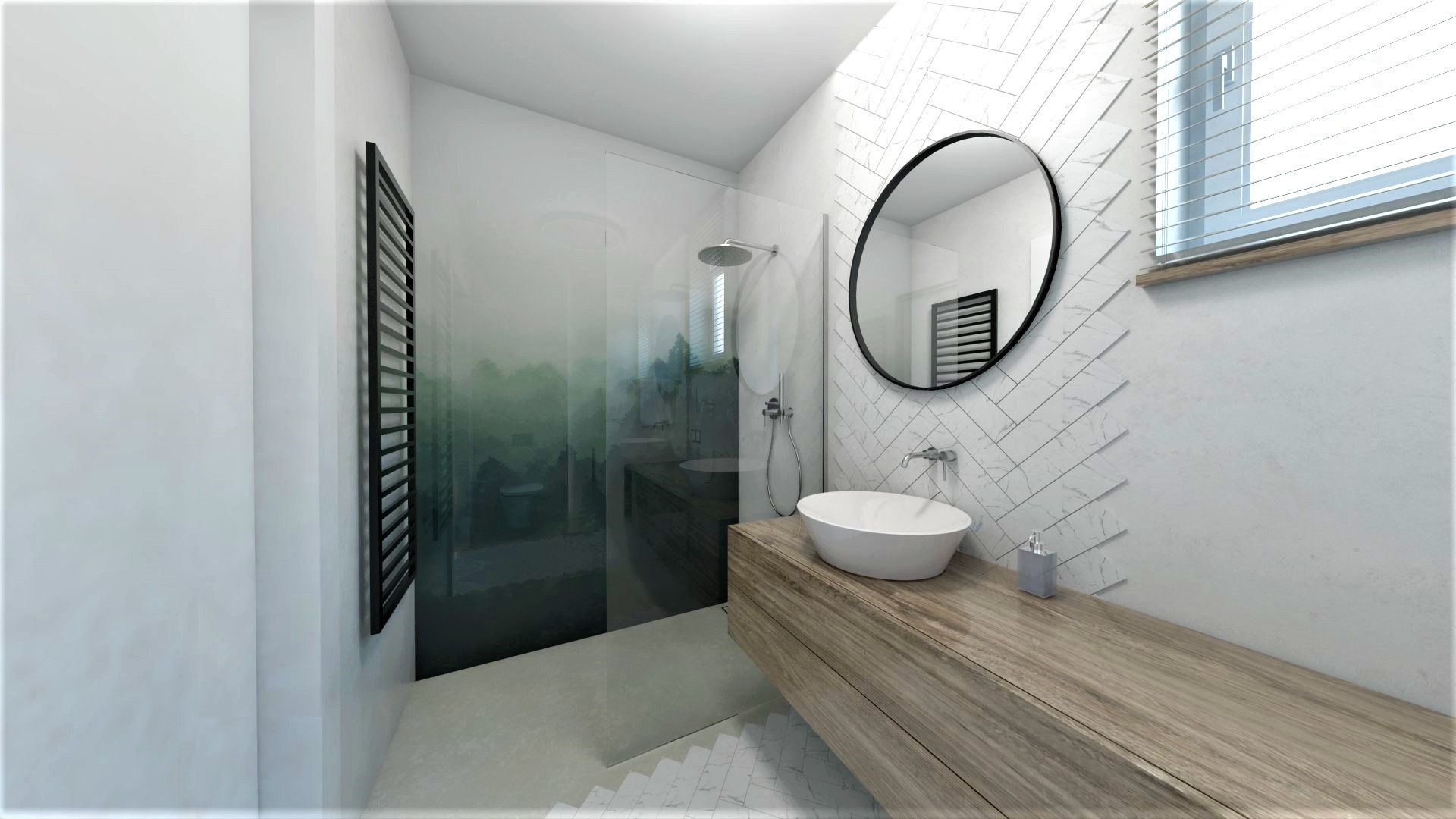 MIESZKANIE MARCELIŃSKA, atoato atoato Modern bathroom