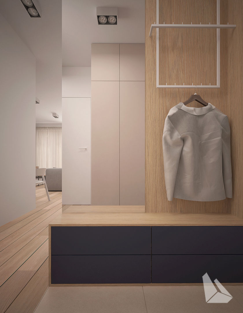 Mieszkanie 6 - Kraków, Dream Design Dream Design ห้องโถงทางเดินและบันไดสมัยใหม่