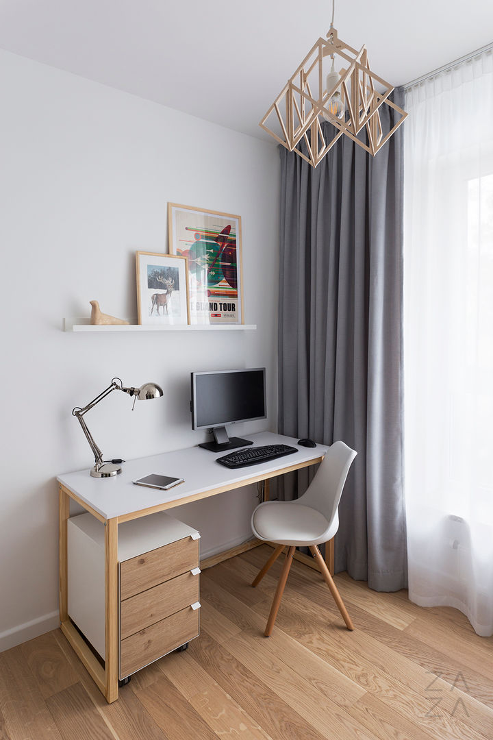 Apartament Wola / reallizacja, ZAZA studio ZAZA studio Scandinavian style study/office