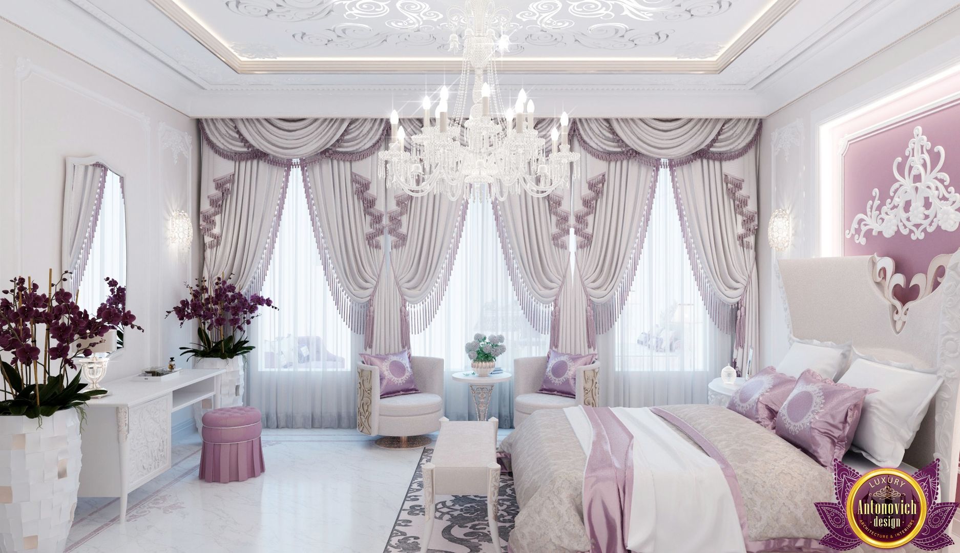 Kids bedroom design of Katrina Antonovich, Luxury Antonovich Design Luxury Antonovich Design Klasyczna sypialnia