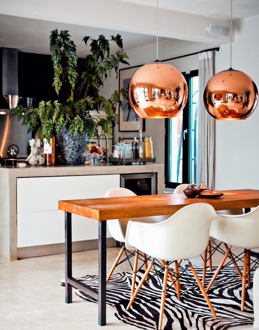 Copper Focused Kitchen/Dining Space Gracious Luxury Interiors ห้องครัว