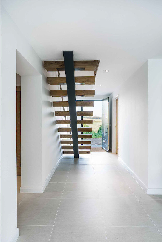 The Beckett House Adam Knibb Architects Ingresso, Corridoio & Scale in stile moderno
