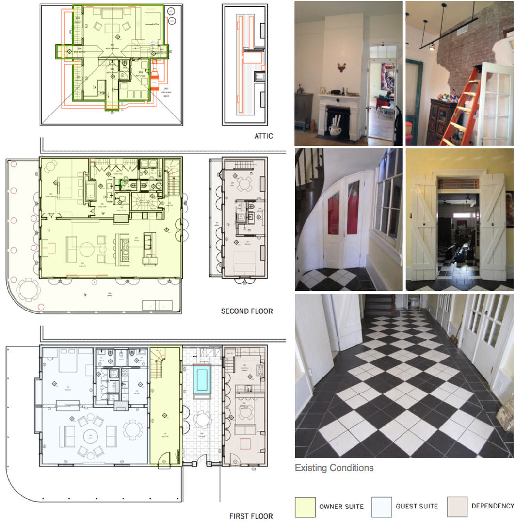 Marigny Residence, New Orleans, studioWTA studioWTA สไตล์ผสมผสาน ทางเดินห้องโถงและบันได