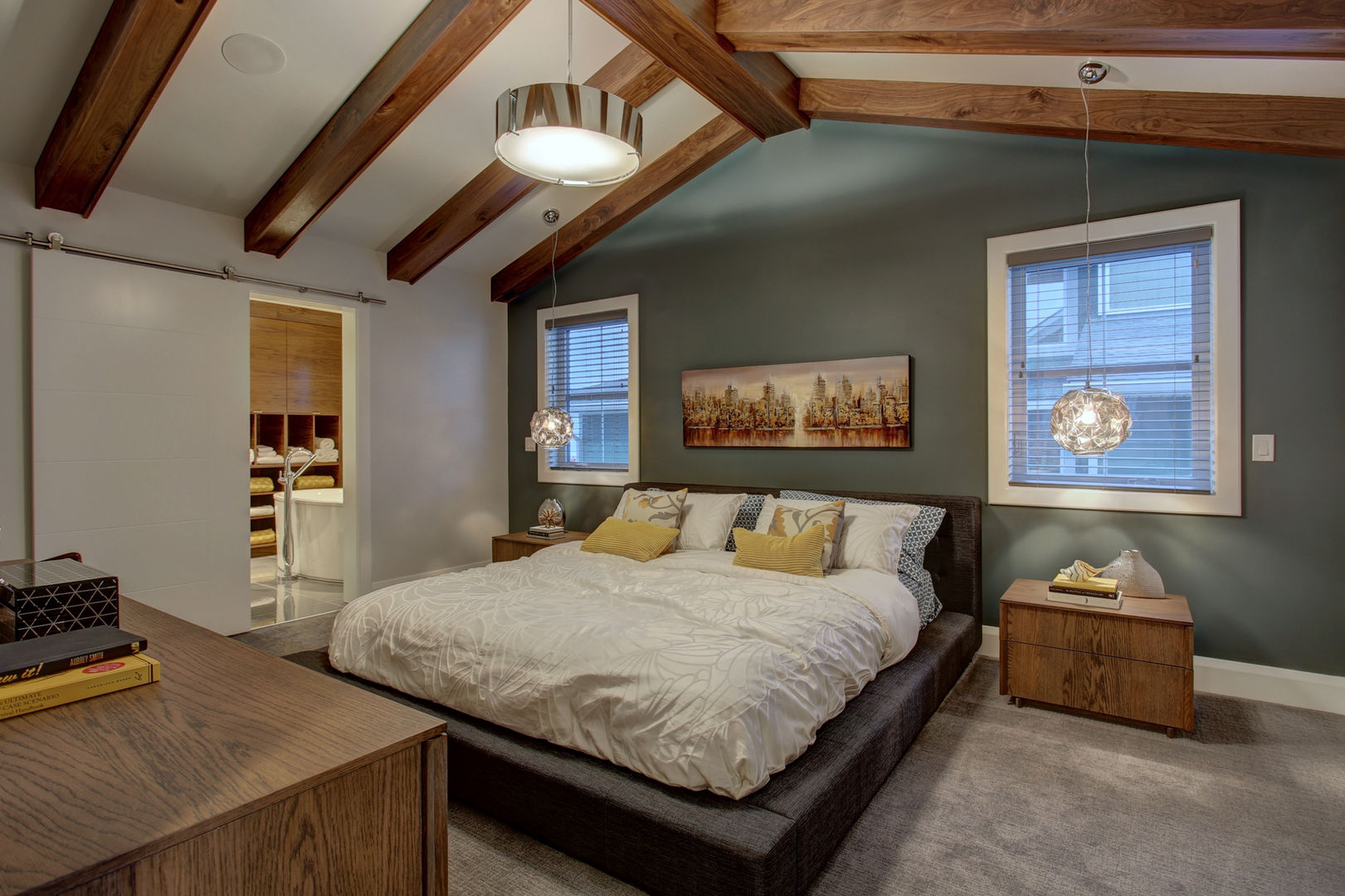 61 Paintbrush Park, Sonata Design Sonata Design Eclectic style bedroom Furniture,Picture frame,Property,Building,Window,Comfort,Table,Wood,Cabinetry,Bed frame