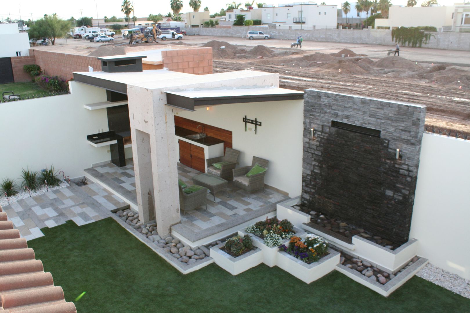 Patio, la encantada, Daniel Teyechea, Arquitectura & Construccion Daniel Teyechea, Arquitectura & Construccion Modern style balcony, porch & terrace